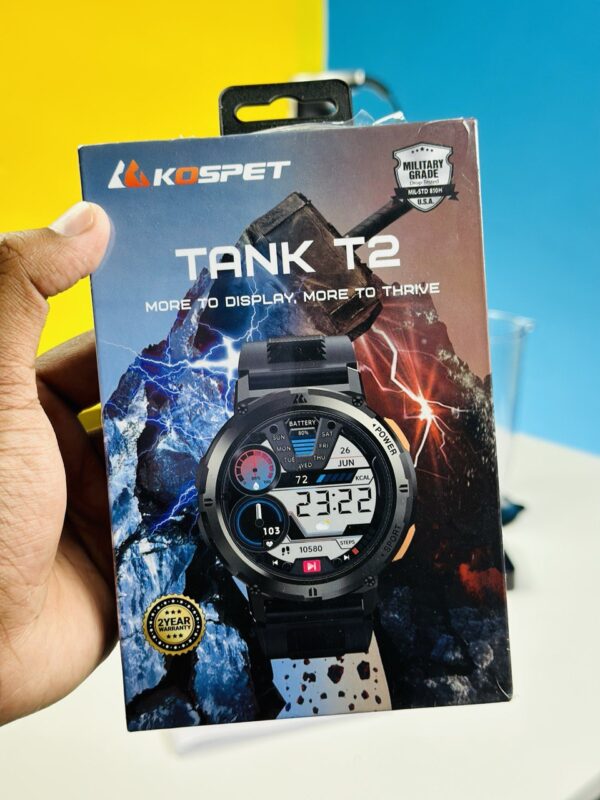 KOSPET TANK T2 Smartwatch- Black Color - Image 4