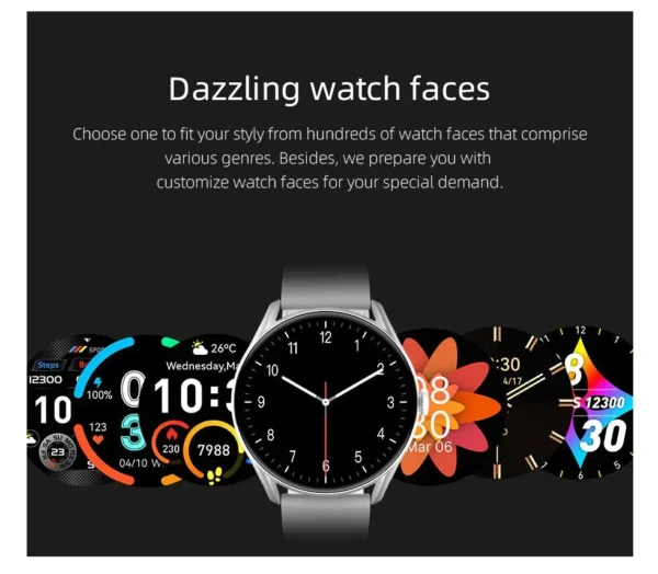 QCY Watch GT Smart Watch Retina AMOLED Display – Silver Color - Image 3