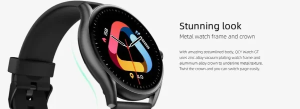 QCY Watch GT Smart Watch Retina AMOLED Display – Silver Color - Image 5