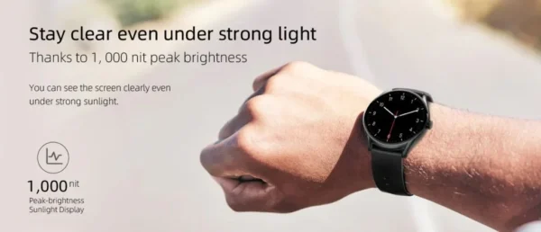 QCY Watch GT Smart Watch Retina AMOLED Display – Silver Color - Image 2