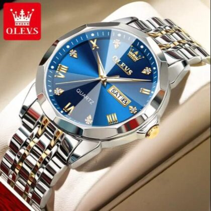 OLEVS 9931G New Exclusive Design Quartz Watch for Men-Blue